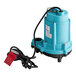 A blue Little Giant 6EC sump pump with a black power cord.