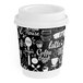 A white Choice coffee cup with a black and white Coffee Break design on the front.