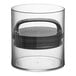 A clear Prepara Evak Fresh Saver food storage container with a black lid.