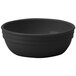 A black Cambro polycarbonate nappie bowl.