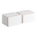 A stack of white paper with red stripes.