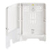A white plastic rectangular box with a door and white text reading "Tork Elevation Xpress Multifold Hand Towel"