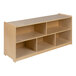 A Flash Furniture wooden classroom storage cabinet with 5 compartments.