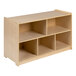 A Flash Furniture wooden classroom storage cabinet with 5 compartments.