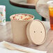 Choice 16 oz. Kraft Poly-Coated Paper Food Cup with Vented Paper Lid ...