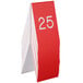Cal-Mil 271A-1 Red Engraved Number Tent Sign Set 1-25 - 3 1/2" x 5" Main Thumbnail 2