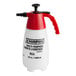 A white and red Chapin Farm and Field handheld sprayer with a pump handle.