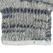 A close up of Cordova multi-color knitted fabric with grey and white stripes.