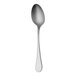 A RAK Youngstown Kampton stainless steel serving spoon with a white handle.