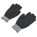 A pair of small black Cordova warehouse gloves with gray nitrile dots.