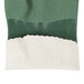 A pair of green and white Cordova dishwashing gloves with a white fabric lining.