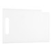 A white rectangular CaterGator cutting board with a black border and a handle.