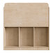 A Flash Furniture wooden book display stand with 3 shelves and 3 lower compartments.