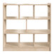 A white wooden Flash Furniture open storage unit with 8 compartments.