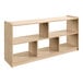 A Flash Furniture wooden open storage unit with shelves and compartments.