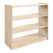 A Flash Furniture wooden 3-shelf storage unit.
