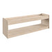 A Flash Furniture wooden 2-shelf open storage unit with raised edges on a white background.