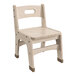 A Flash Furniture wooden classroom chair with a seat and back.