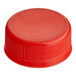 A case of red plastic tamper-evident caps.