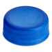 A Royal Blue plastic cap for juice bottles.