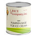 A #10 can of I. Rice pumpkin puree for ice cream.
