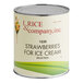 A #10 can of I. Rice solid pack strawberries for ice cream.