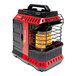 A red and black Mr. Heater Buddy FLEX portable propane radiant heater.