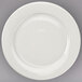 Choice 12" Ivory (American White) Wide Rim Rolled Edge Stoneware Plate - 12/Case Main Thumbnail 3