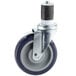 A set of four ServIt swivel casters with a metal base and blue wheels.