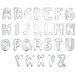 Ateco 6949 26-Piece 1" Tin Alphabet Cutter Set Main Thumbnail 1