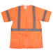 An orange Cordova safety vest with grey reflective stripes.