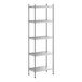A Regency stainless steel shelving unit with five shelves.