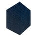 A close-up of a Luxor Reclaim midnight blue PET hexagon acoustic wall panel.