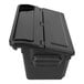A 2-pack of black plastic bins with lids.