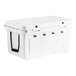 A white CaterGator insulated jockey box cooler with black handles.