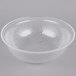 A clear plastic bowl with a textured surface.