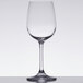 A close-up of a clear Stolzle Weinland white wine glass.