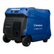 A blue and black Westinghouse portable generator.