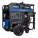A Westinghouse WGen20000 portable generator with wheels and a blue cover.