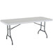 Lifetime Folding Table, 30" x 72" Plastic, White Granite - 2901 Main Thumbnail 2