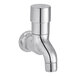 A chrome Waterloo metering faucet with a handle.
