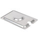 Choice 1/4 Size Stainless Steel Slotted Steam Table / Hotel Pan Cover Main Thumbnail 5
