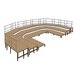 National Public Seating SP368C Portable Stage Pie Unit with Red Carpet - 36" x 8" Main Thumbnail 3