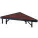 National Public Seating SP368C Portable Stage Pie Unit with Red Carpet - 36" x 8" Main Thumbnail 1