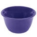 A purple bowl with a smooth texture on a white background.