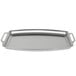 A silver rectangular Vollrath griddle pan with handles.
