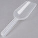 A clear plastic Fineline utility and ice scoop with a handle.