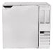 A Beverage-Air stainless steel back bar refrigerator with a solid door open.