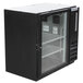 Beverage-Air BB36HC-1-G-B 36" Black Underbar Height Glass Door Back Bar Refrigerator Main Thumbnail 1