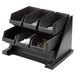 Cambro 9RS9110 Black Versa Self Serve Condiment Bin Stand Set with 3-Tier Stand and 12" Condiment Bins Main Thumbnail 10